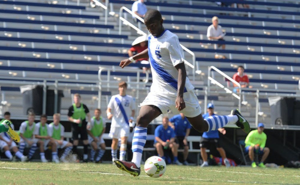 <p>Junior Cameron Moseley had Duke's highlight of the preseason with a goal early in Friday's contest against the Tigers.</p>