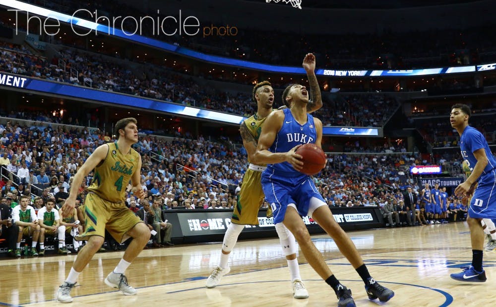 <p>Freshman Chase Jeter and redshirt sophomore Sean Obi gave Duke good early minutes, but the Blue Devils ran out of gas with Marshall Plumlee hampered by foul trouble and a broke nose.</p>