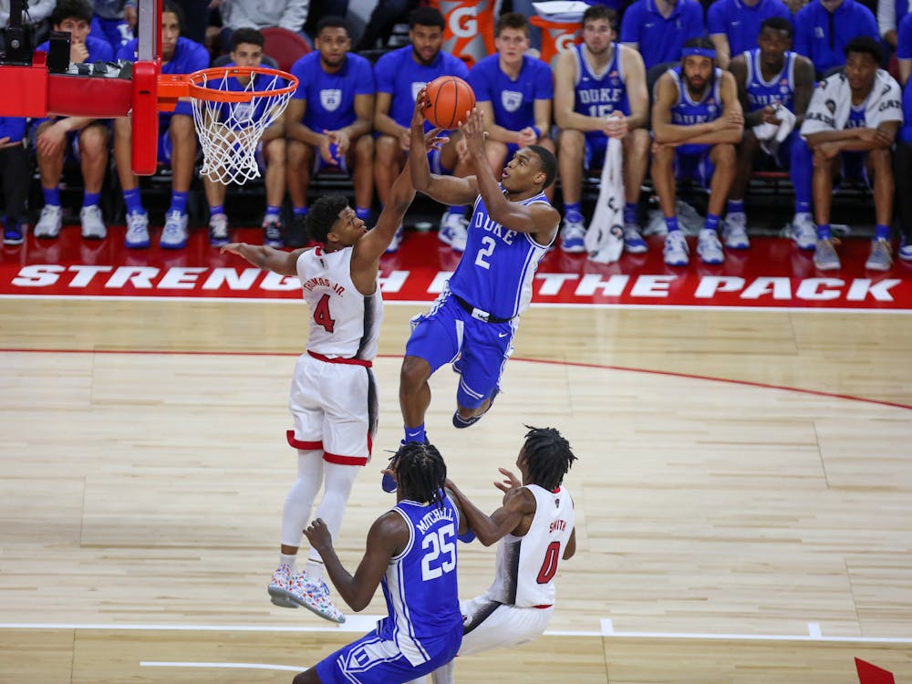Jaylen Blakes leaps over an N.C. State defender in the Jan. 4 matchup. 