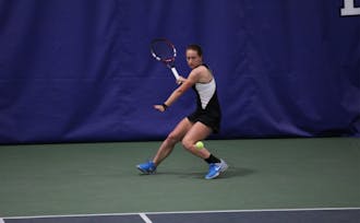 Junior Chalena Scholl kickstarted the Duke comeback with a three-set victory Sunday at Northwestern, helping the Blue Devils prevail in their first road dual of the spring.