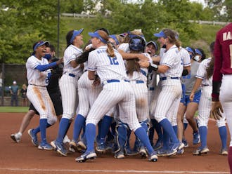 Once the contest ended, the Blue Devils celebrated in the infield, an indication of how much the win meant to the program. 