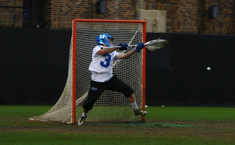 <p>Goalkeeper Danny Fowler posted a season-high 17 saves Sunday in Duke’s 14-8 loss to Syracuse.</p>