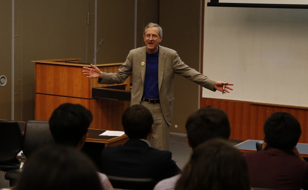 <p>Steve Nowicki, dean and vice provost for undergraduate education, spoke to DSG about the importance of diversity on campus at the DSG meeting Wednesday.</p>