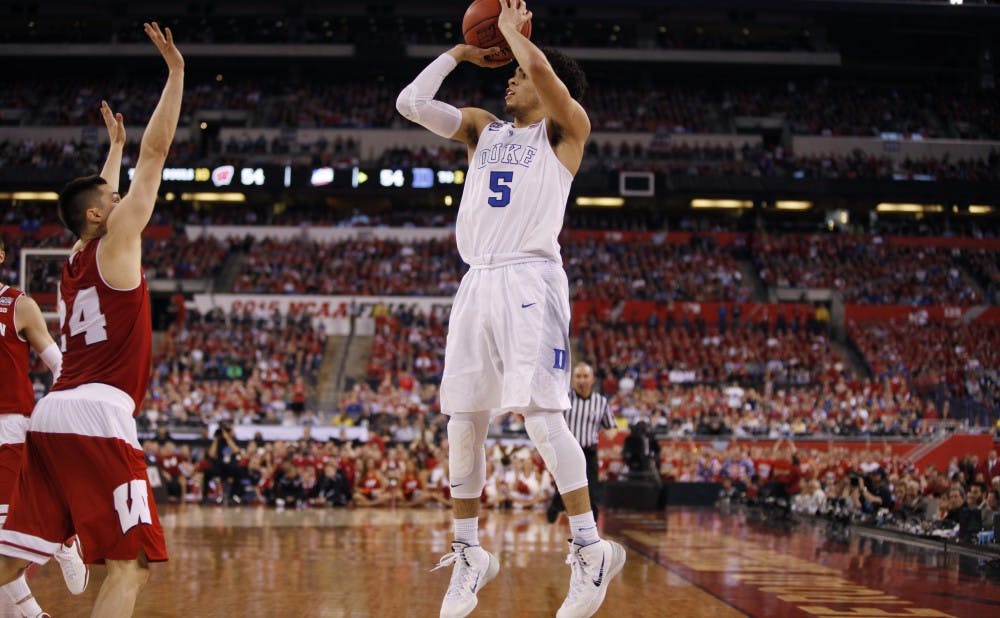 Freshman point guard Tyus Jones entered the NBA Draft after leading Duke to the national championship.