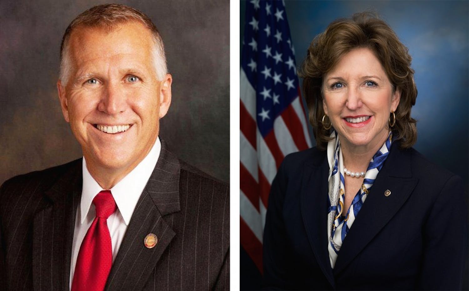 Last week, Speaker of the N.C. House Thom Tillis (left) released two campaign ads attacking incumbent Senator Kay Hagan (right) on her decisions concerning foreign policy crises in the Middle East.