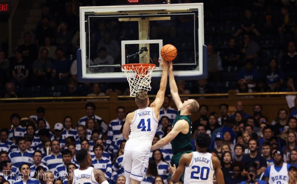 <p>Jack White will look to carve out a role for himself on a stacked Duke team.&nbsp;</p>
