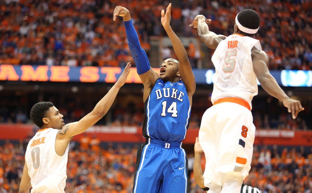 Rasheed Sulaimon hit big shots down the stretch for Duke, but the Blue Devils ultimately lost the battle of second chances to Syracuse.