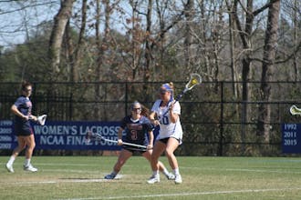 Sophomore Kyra Harney scored a career-best five goals as the Blue Devils routed Virginia Tech in their ACC opener Saturday afternoon.