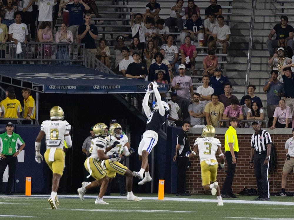 This catch by Jordan Moore was called back due to a penalty. 