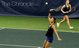 Despite losing the doubles point, the Blue Devils regrouped and overcame a&nbsp;3-1 deficit to earn a hard-fought win.