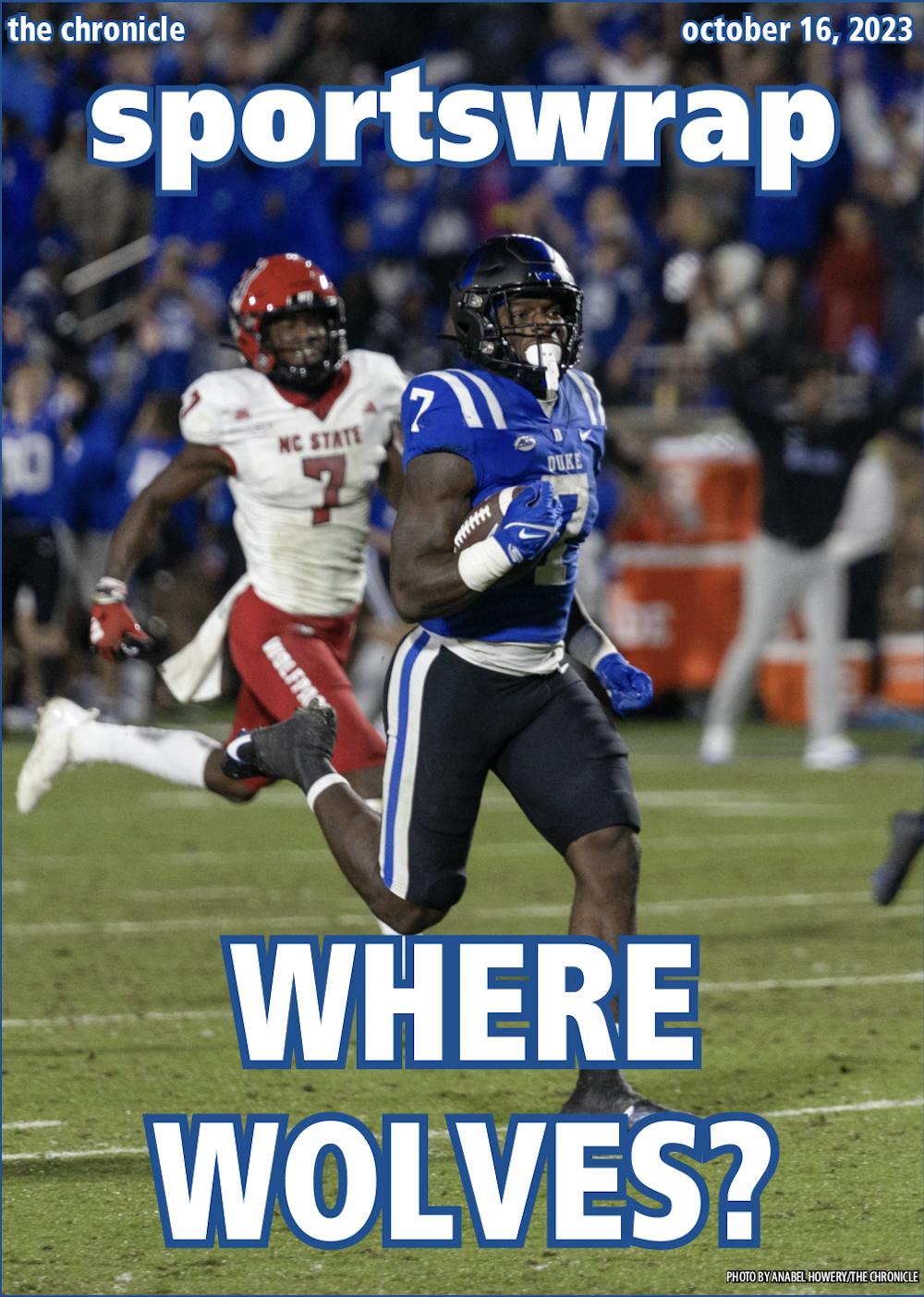 Jordan Waters rushes to the end zone during Duke's win against N.C. State.