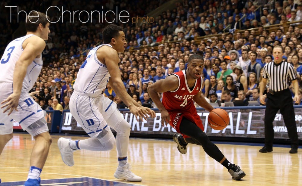 <p>Despite missing seven free throws, freshman Dennis Smith Jr. scored 32 points and added six assists to will his team to a major upset win.&nbsp;</p>