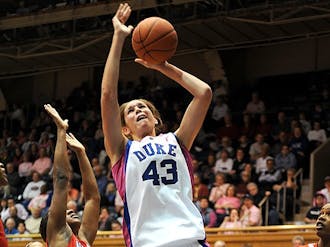 Freshman Allison Vernerey had a double-double in her second career start, scoring 20 points and grabbing 10 boards to lead Duke Thursday.