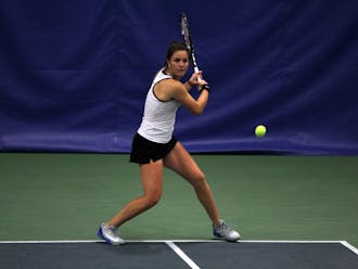 Senior Ester Goldfeld picked up her 100th career singles victory March 22 against Virginia, making her just the 24th Blue Devil to accomplish the feat.