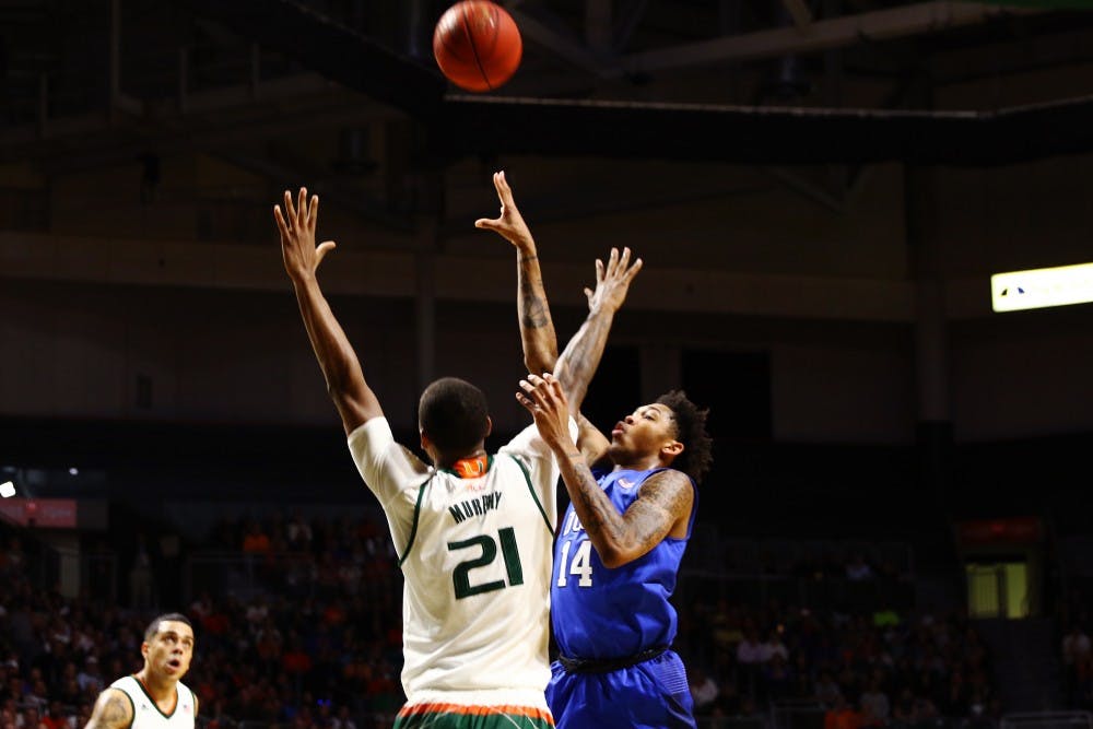 Freshman Brandon Ingram scored 19 points to lead the Blue Devils, but Duke could not consistently&nbsp;crack Miami's defense until late in the game.
