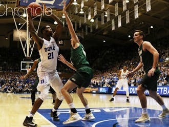 Graduate student Amile Jefferson posted his third straight double-double Wednesday.