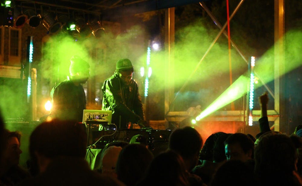 The 2013 p-checks concert featured the Knocks, pictured, as well as DJ A-Trak and Tim Gunter.