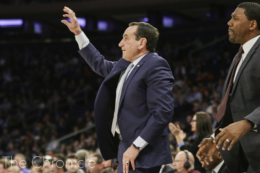 Coach K and his squad came back against North Carolina in 1998 to earn his 500th win. 