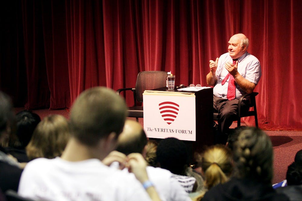 John Lennox speaks at Griffith Film Theater about the intersection of science and faith.