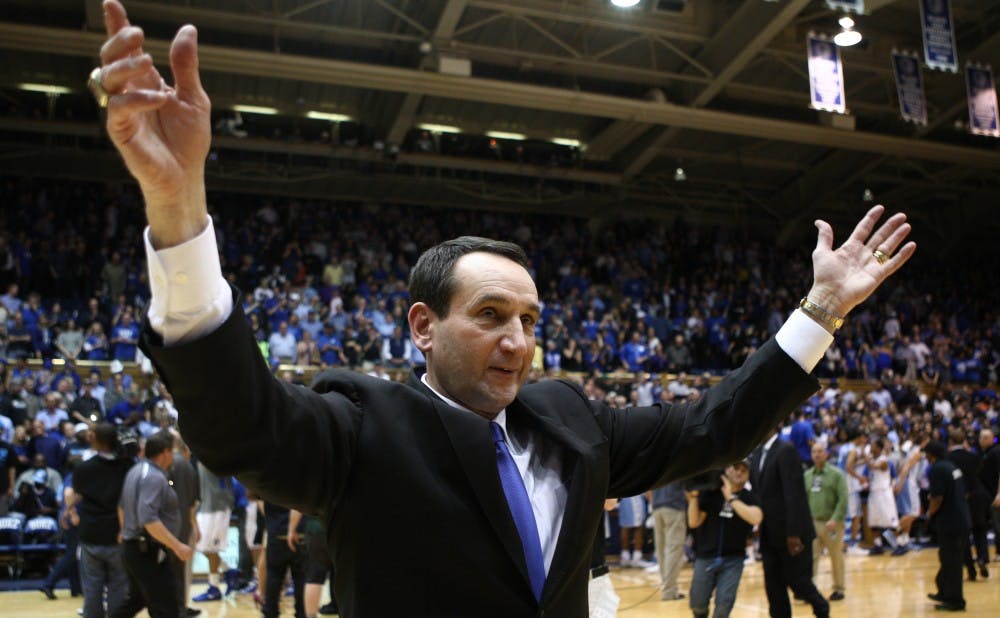 After Duke's win against North Carolina, Hall of Fame head coach Mike Krzyzewski refuted claims that he artificially colors his hair.