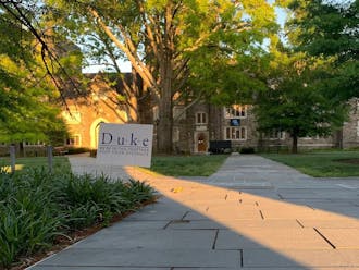 On a usual LDOC, students would gather on Abele Quad for a concert and other festivities. In 2020, a sign reminded the reader to stay distanced from others.