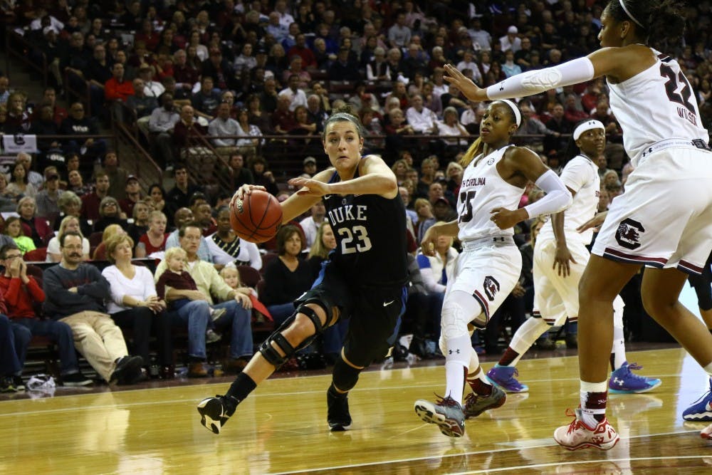 <p>Redshirt sophomore Rebecca Greenwell will look to get back on track Monday against Massachusetts after her streak of 16 games with a made 3-pointer ended Dec. 6 against South Carolina.</p>