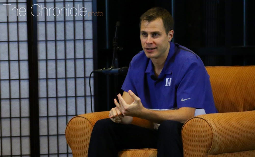 <p>Men’s basketball assistant coach Jon Scheyer has won two national championships at Duke—one as a player and one as a coach.</p>