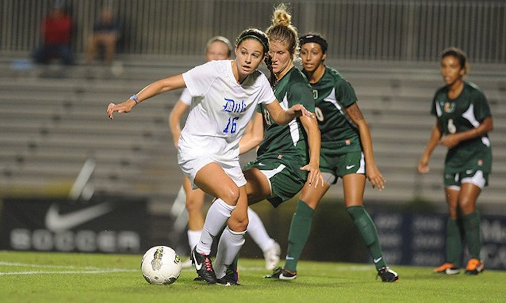 Sophomore Laura Weinberg scored her fourth goal of the season in the 86th minute Thursday night against the Hurricanes.