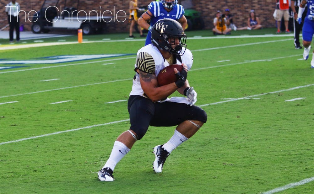 Freshman running back&nbsp;Cade Carney had all&nbsp;three of Wake Forest's touchdowns Saturday afternoon.&nbsp;