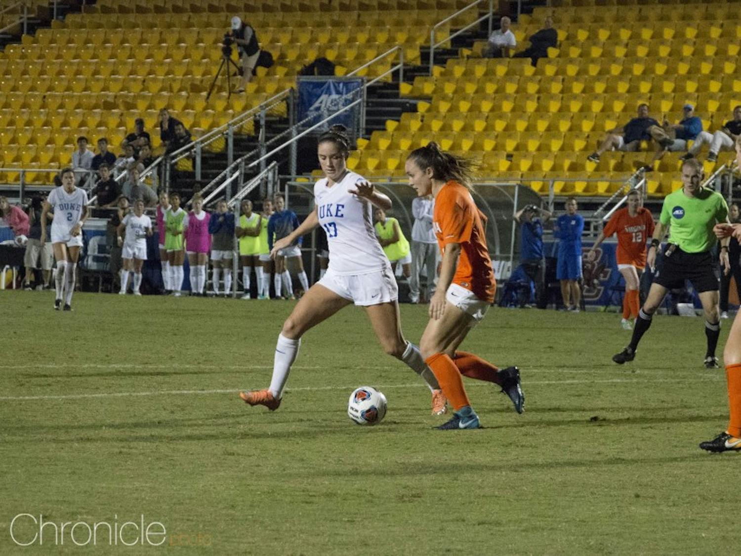 Ella Stevens scored the lone goal in Duke's 1-0 semifinal win.
