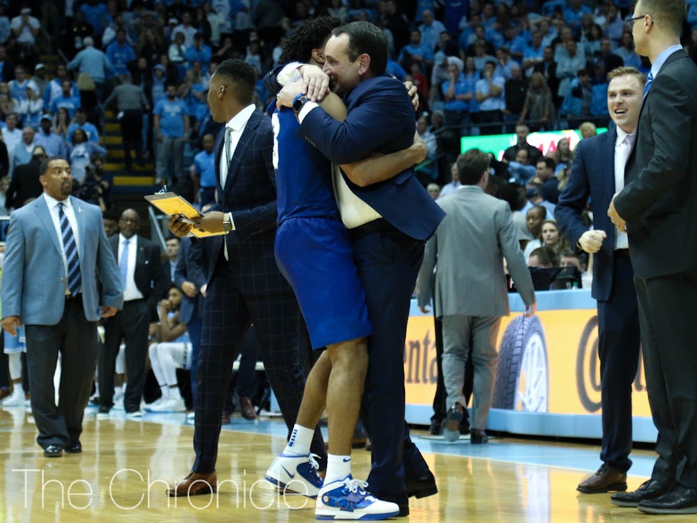 Duke's thrilling win in Chapel Hill was one of the high points of the season.