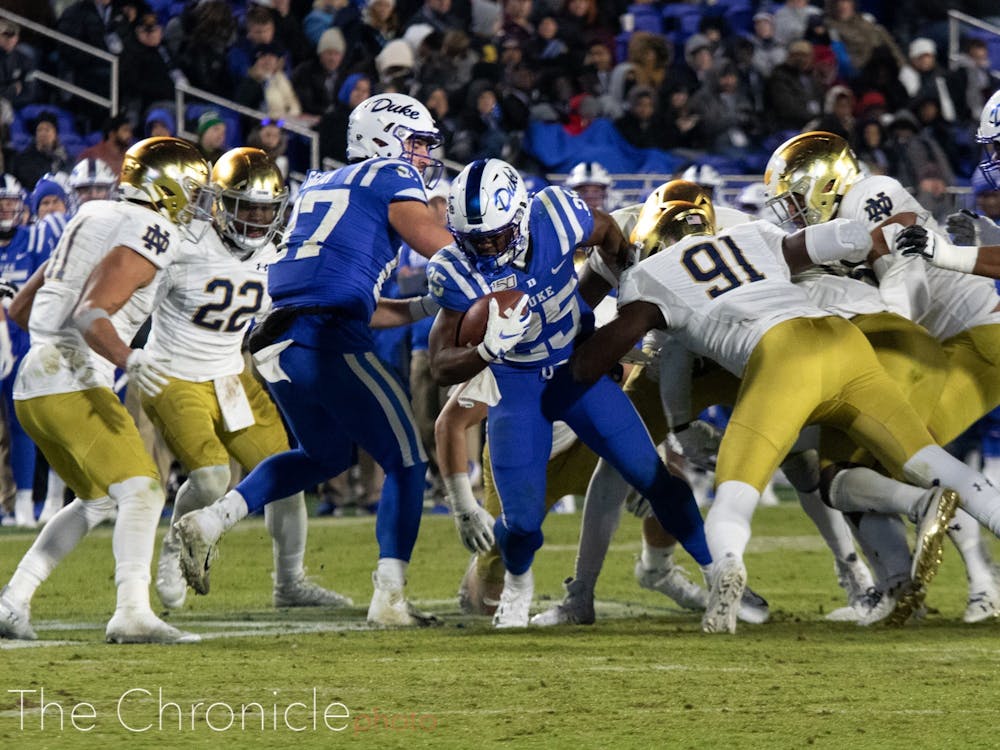 Led by Deon Jackson, Duke's ability to run the football against Notre Dame will be essential in opening up the team's offense.