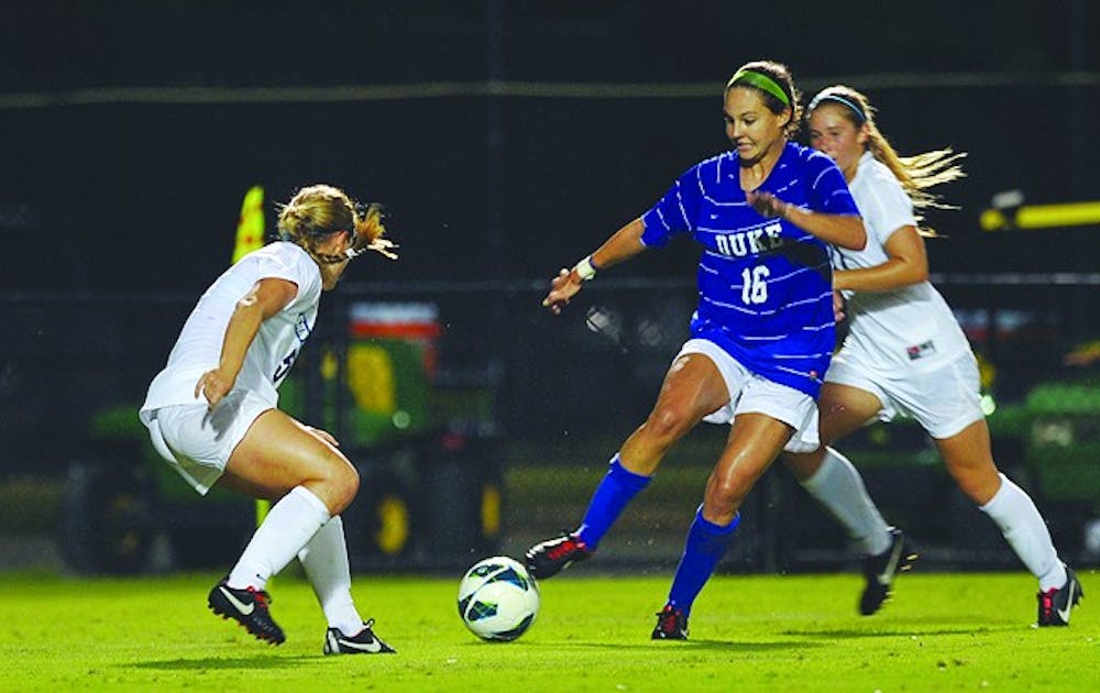 Laura Weinberg broke the 2-2 tie in overtime against Miami to give Duke it’s first ACC win last weekend.