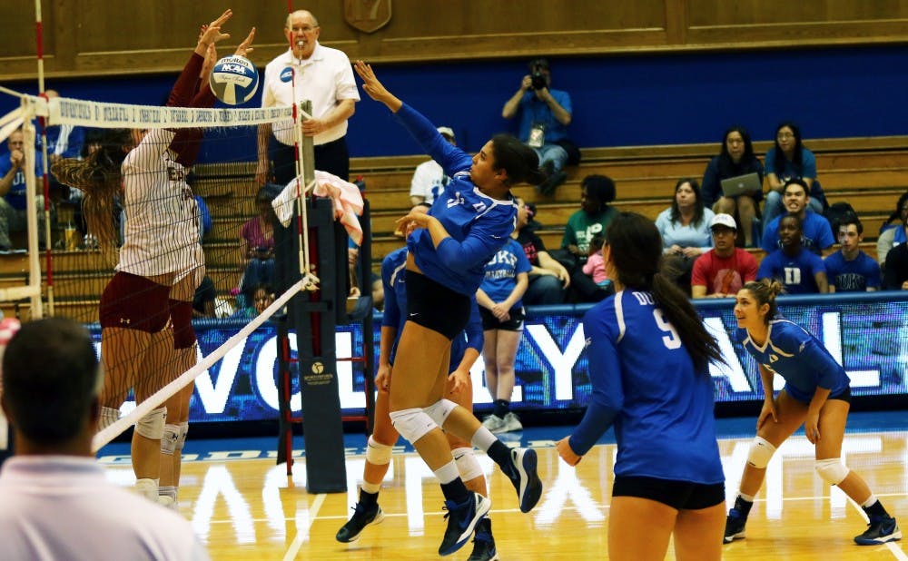 <p>Junior middle blocker Jordan Tucker turned in 17 kills and led the Blue Devils with a .417 hitting percentage to lead Duke past Boston College Sunday.</p>
