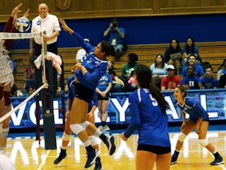 Junior middle blocker Jordan Tucker turned in 17 kills and led the Blue Devils with a .417 hitting percentage to lead Duke past Boston College Sunday.