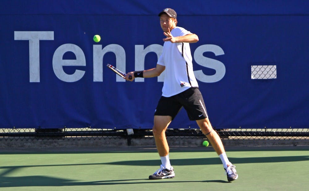 Senior Jason Tahir will travel to Flushings, N.Y., to play in the ITA National Indoors this weekend.