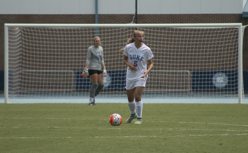 <p>Junior Rebecca Quinn returned from an ankle injury Sunday in Chapel Hill and played 35 minutes in Duke's 4-0 win against Weber State.</p>