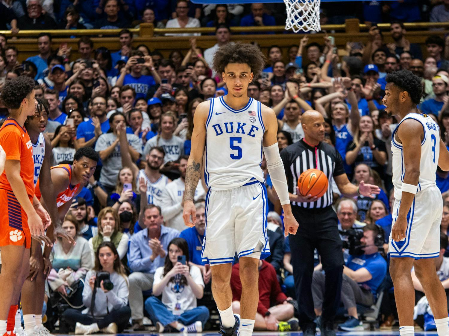 Tyrese Proctor gears up for a free-throw during Duke's game against Clemson Jan. 27.