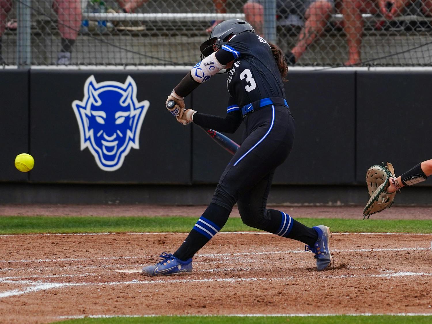 Junior catcher Kelly Torres earned the only home run of the game in Duke's win against Charlotte.
