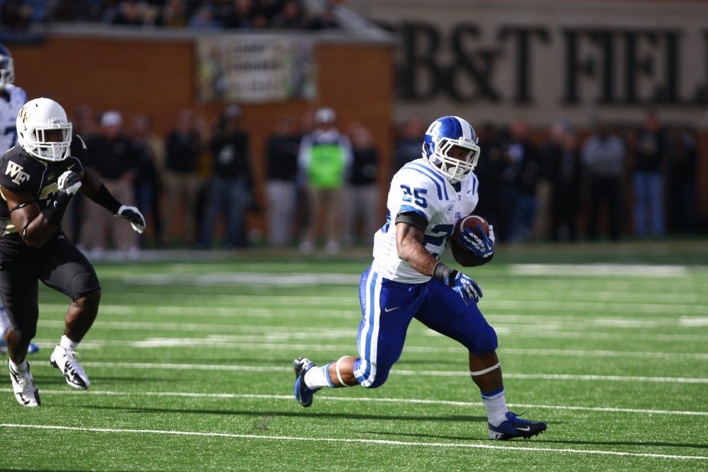 Sophomore Jela Duncan, who was Duke's leading rusher for the 2013 season, was suspended for a year by the University for academic violations.