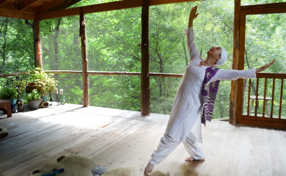 Professor Khalsa shows off her dance expertise, which she uses to mentor Duke students.