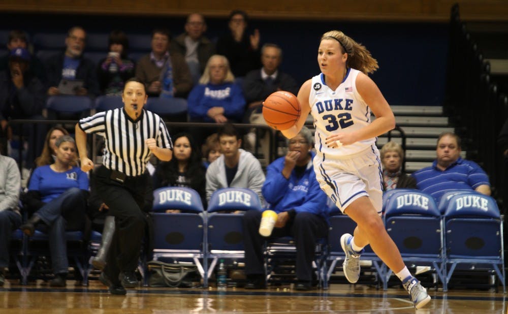 Tricia Liston scored 20 points and knocked down 5-of-7 shots from beyond the arc as the Blue Devils upended Syracuse at the Carrier Dome.