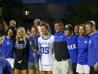Lexi Schmalz and her family during last season's senior celebration