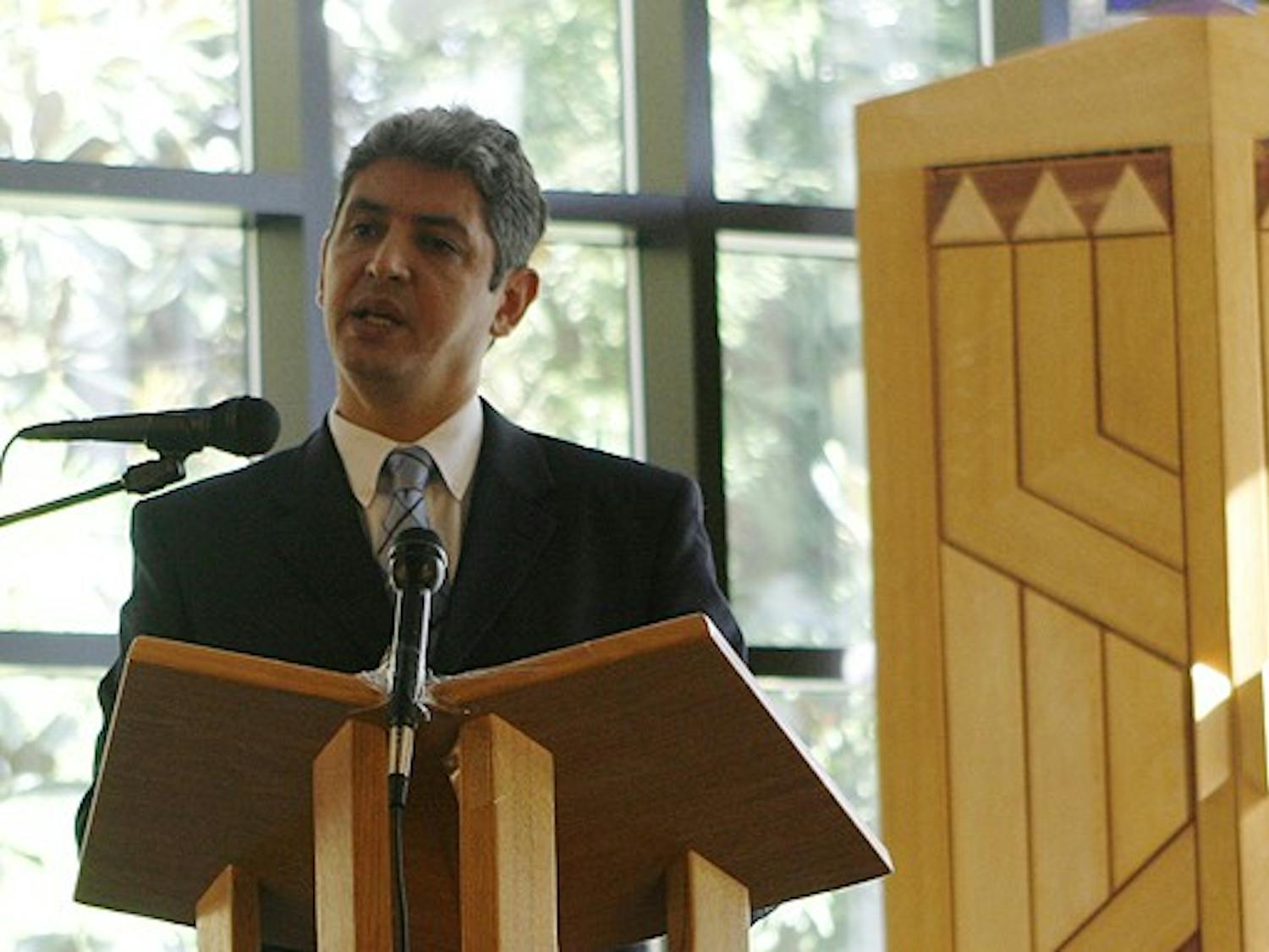 Ambassador Reda Mansour, consul general of Israel to the Southeast, emphasizes Israel as a diverse and dynamic nation during the annual Israel student conference at the Freeman Center for Jewish Life Sunday.