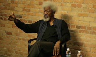 Nobel Laureate Wole Soyinka spoke Friday on the problems with urban renewal in Lagos, Nigeria, which forms the basis for his play “The Beatification of Area Boy