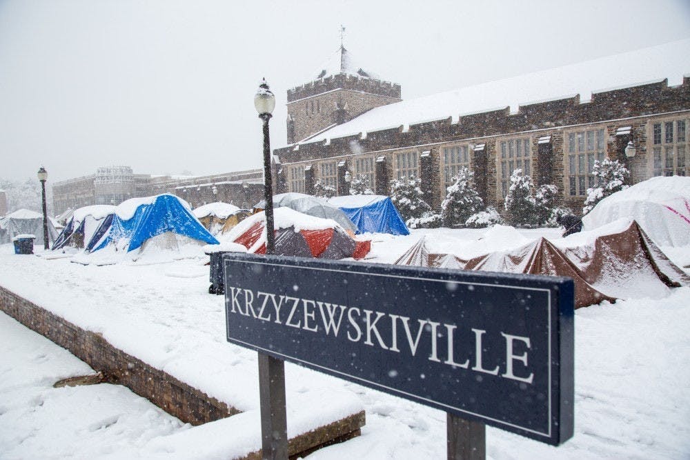 Tenters in K-Ville brave cold conditions for weeks every winter waiting for the Duke-North Carolina men's basketball game.