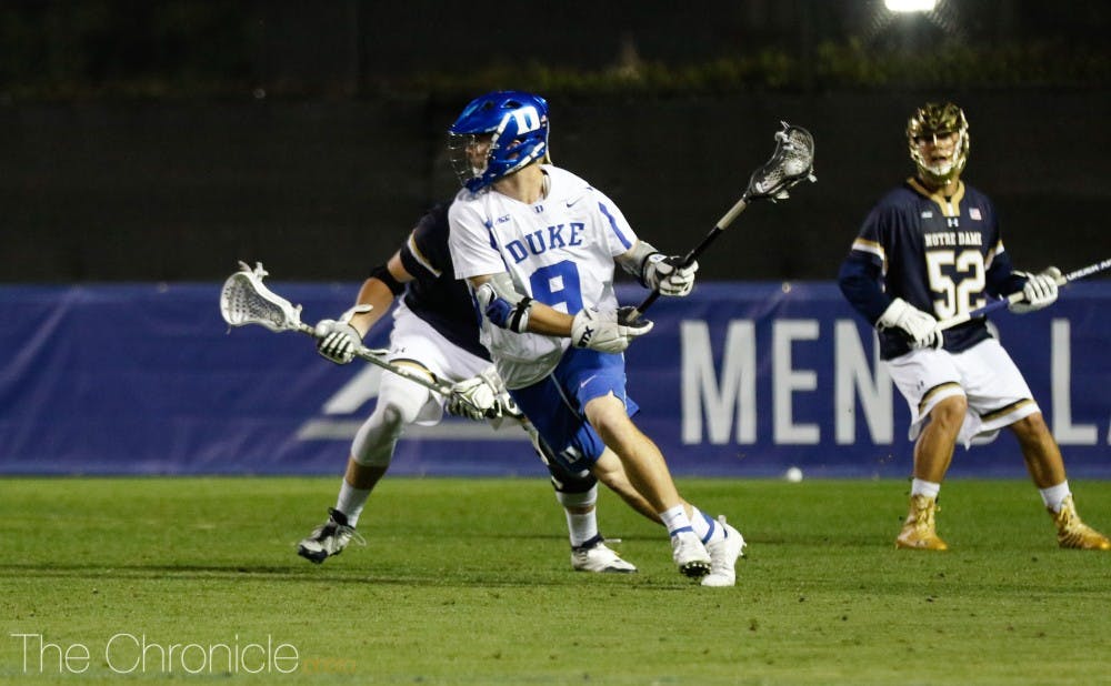 <p>Sean Lowrie added a hat trick for Duke Saturday.</p>