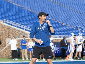 Manny Diaz at Duke's annual Blue and White game. 
