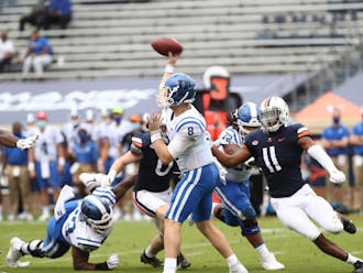 Despite high expectations, Chase Brice has seen turnovers derail his debut season for the Blue Devils.