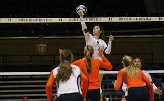 Junior outside hitter Emily Sklar led the Blue Devils to their 10th consecutive victory Friday against Virginia.